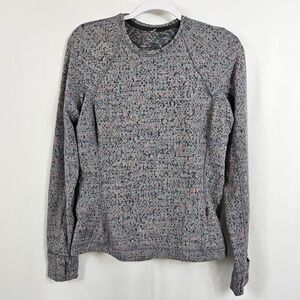 Lululemon Runderful Neon Tweed Long Sleeve Shirt in Electric Coral Size 8